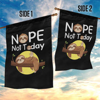 Nope Not Today Garden Flag Funny Sloth Lover Gift - Wonder Print Shop