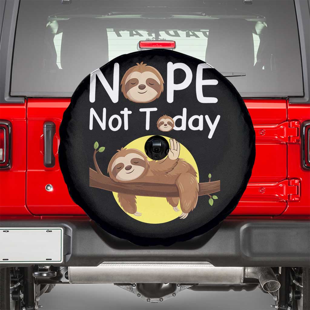 Nope Not Today Spare Tire Cover Funny Sloth Lover Gift - Wonder Print Shop