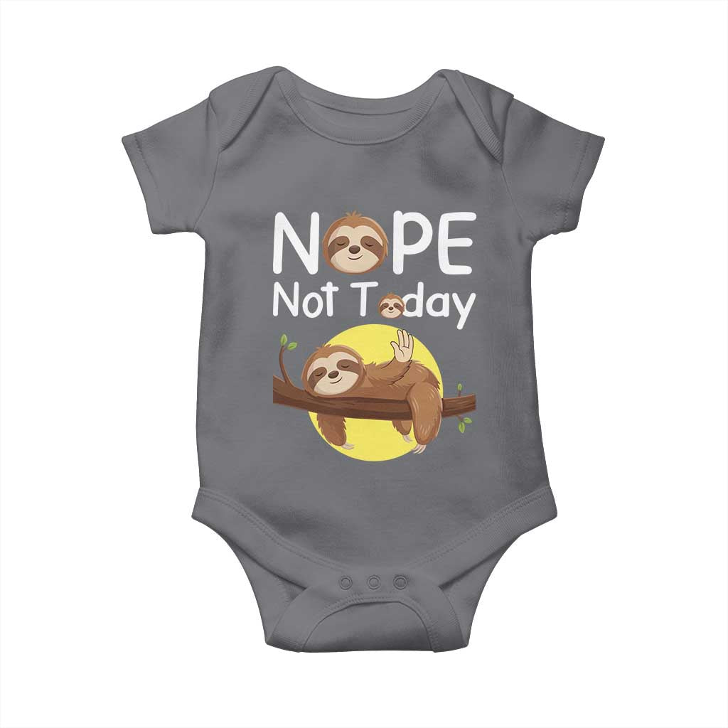 Nope Not Today Baby Onesie Funny Sloth Lover Gift - Wonder Print Shop