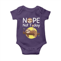 Nope Not Today Baby Onesie Funny Sloth Lover Gift - Wonder Print Shop