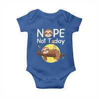 Nope Not Today Baby Onesie Funny Sloth Lover Gift - Wonder Print Shop