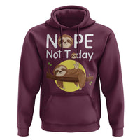 Nope Not Today Hoodie Funny Sloth Lover Gift - Wonder Print Shop