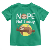 Nope Not Today Toddler T Shirt Funny Sloth Lover Gift - Wonder Print Shop