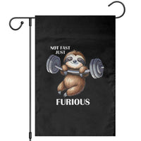 Funny Gym Sloth Garden Flag Not Fast Just Furious - Wonder Print Shop