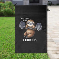 Funny Gym Sloth Garden Flag Not Fast Just Furious - Wonder Print Shop
