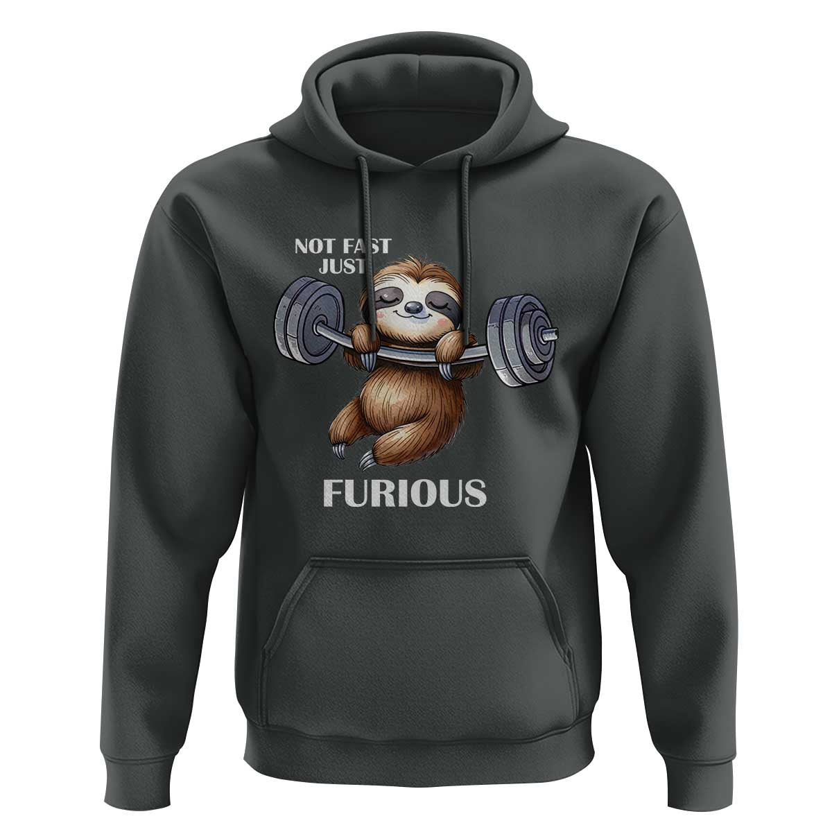 Funny Gym Sloth Hoodie Not Fast Just Furious - Wonder Print Shop