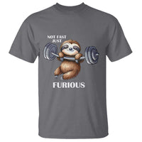 Funny Gym Sloth T Shirt Not Fast Just Furious - Wonder Print Shop