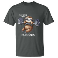 Funny Gym Sloth T Shirt Not Fast Just Furious - Wonder Print Shop