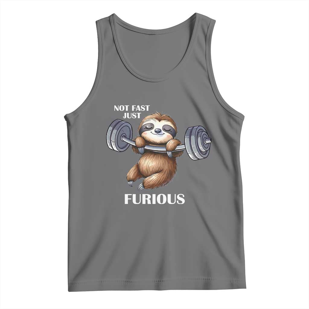 Funny Gym Sloth Tank Top Not Fast Just Furious - Wonder Print Shop