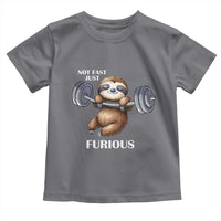 Funny Gym Sloth Toddler T Shirt Not Fast Just Furious - Wonder Print Shop