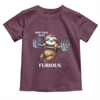 Funny Gym Sloth Toddler T Shirt Not Fast Just Furious - Wonder Print Shop