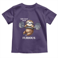 Funny Gym Sloth Toddler T Shirt Not Fast Just Furious - Wonder Print Shop
