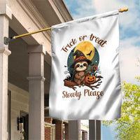 Funny Halloween Sloth Garden Flag Trick Or Treat Slowly Please - Wonder Print Shop
