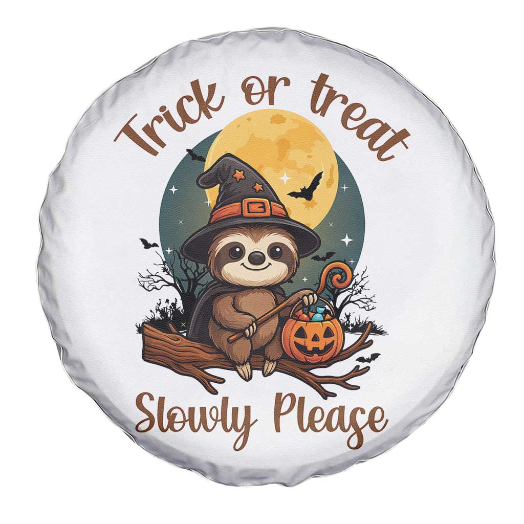 Funny Halloween Sloth Spare Tire Cover Trick Or Treat Slowly Please - Wonder Print Shop