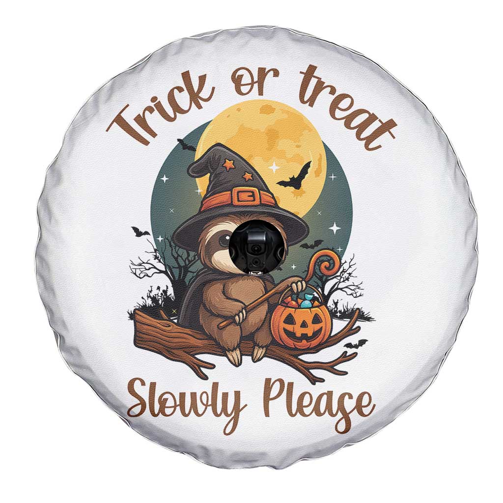 Funny Halloween Sloth Spare Tire Cover Trick Or Treat Slowly Please - Wonder Print Shop