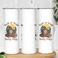 Funny Halloween Sloth Skinny Tumbler Trick Or Treat Slowly Please