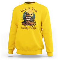 Funny Halloween Sloth Sweatshirt Trick Or Treat Slowly Please - Wonder Print Shop