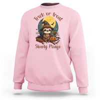 Funny Halloween Sloth Sweatshirt Trick Or Treat Slowly Please - Wonder Print Shop
