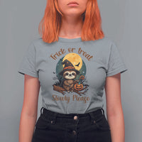 Funny Halloween Sloth T Shirt For Women Trick Or Treat Slowly Please - Wonder Print Shop