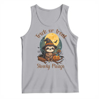 Funny Halloween Sloth Tank Top Trick Or Treat Slowly Please - Wonder Print Shop