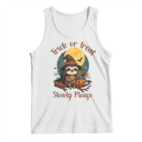 Funny Halloween Sloth Tank Top Trick Or Treat Slowly Please - Wonder Print Shop