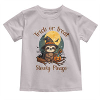 Funny Halloween Sloth Toddler T Shirt Trick Or Treat Slowly Please - Wonder Print Shop