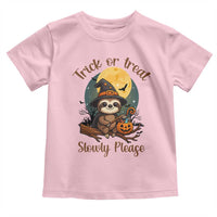 Funny Halloween Sloth Toddler T Shirt Trick Or Treat Slowly Please - Wonder Print Shop