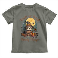 Funny Halloween Sloth Toddler T Shirt Trick Or Treat Slowly Please - Wonder Print Shop