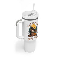 Funny Halloween Sloth Tumbler With Handle Trick Or Treat Slowly Please