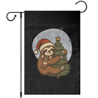 Funny Xmas Garden Flag Slothin Around The Christmas Tree - Wonder Print Shop