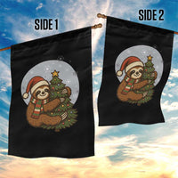 Funny Xmas Garden Flag Slothin Around The Christmas Tree - Wonder Print Shop