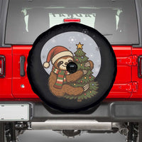 Funny Xmas Spare Tire Cover Slothin Around The Christmas Tree - Wonder Print Shop