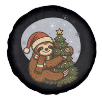 Funny Xmas Spare Tire Cover Slothin Around The Christmas Tree - Wonder Print Shop