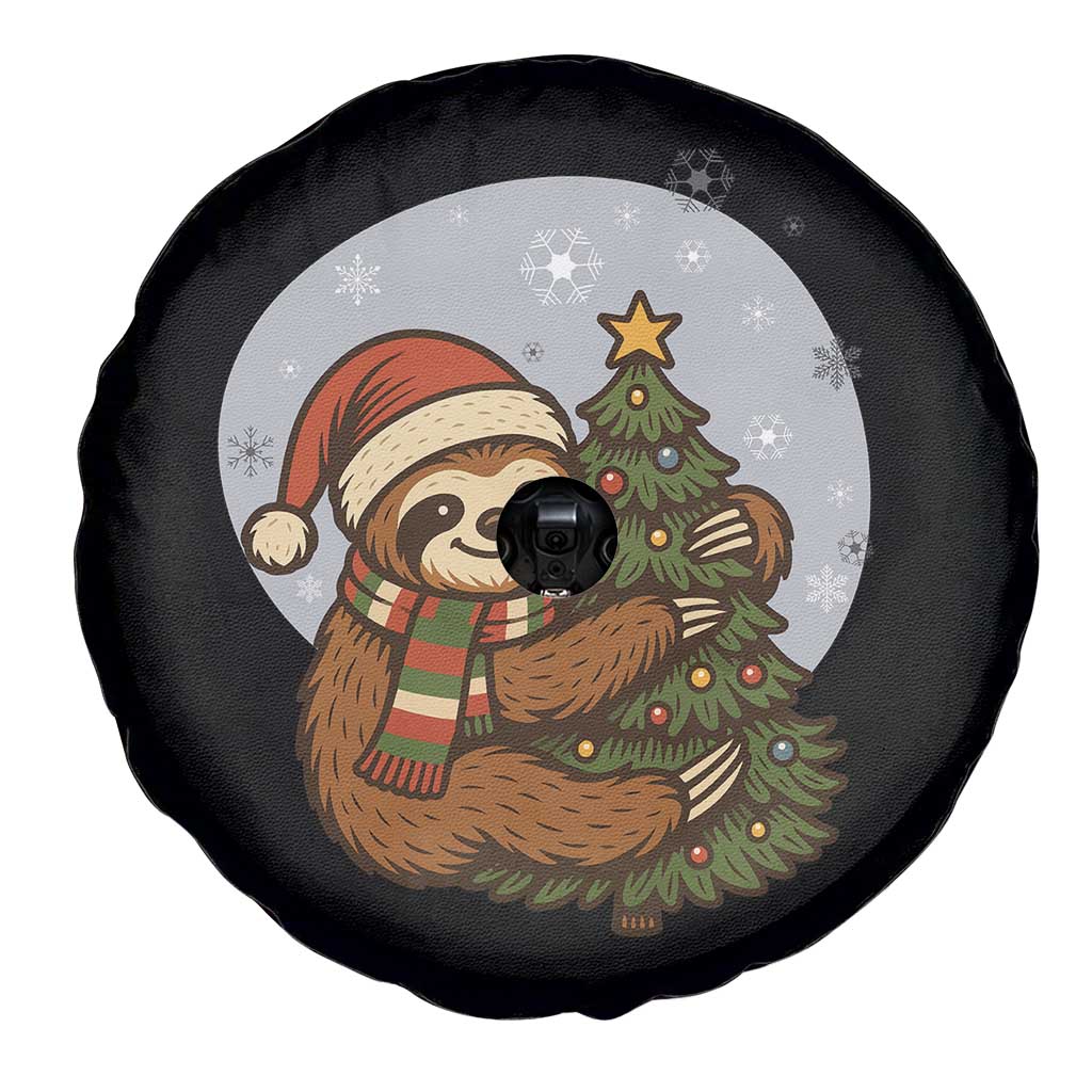Funny Xmas Spare Tire Cover Slothin Around The Christmas Tree - Wonder Print Shop