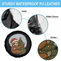 Funny Xmas Spare Tire Cover Slothin Around The Christmas Tree - Wonder Print Shop