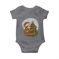 Funny Xmas Baby Onesie Slothin Around The Christmas Tree - Wonder Print Shop
