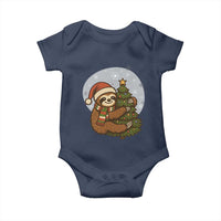 Funny Xmas Baby Onesie Slothin Around The Christmas Tree - Wonder Print Shop