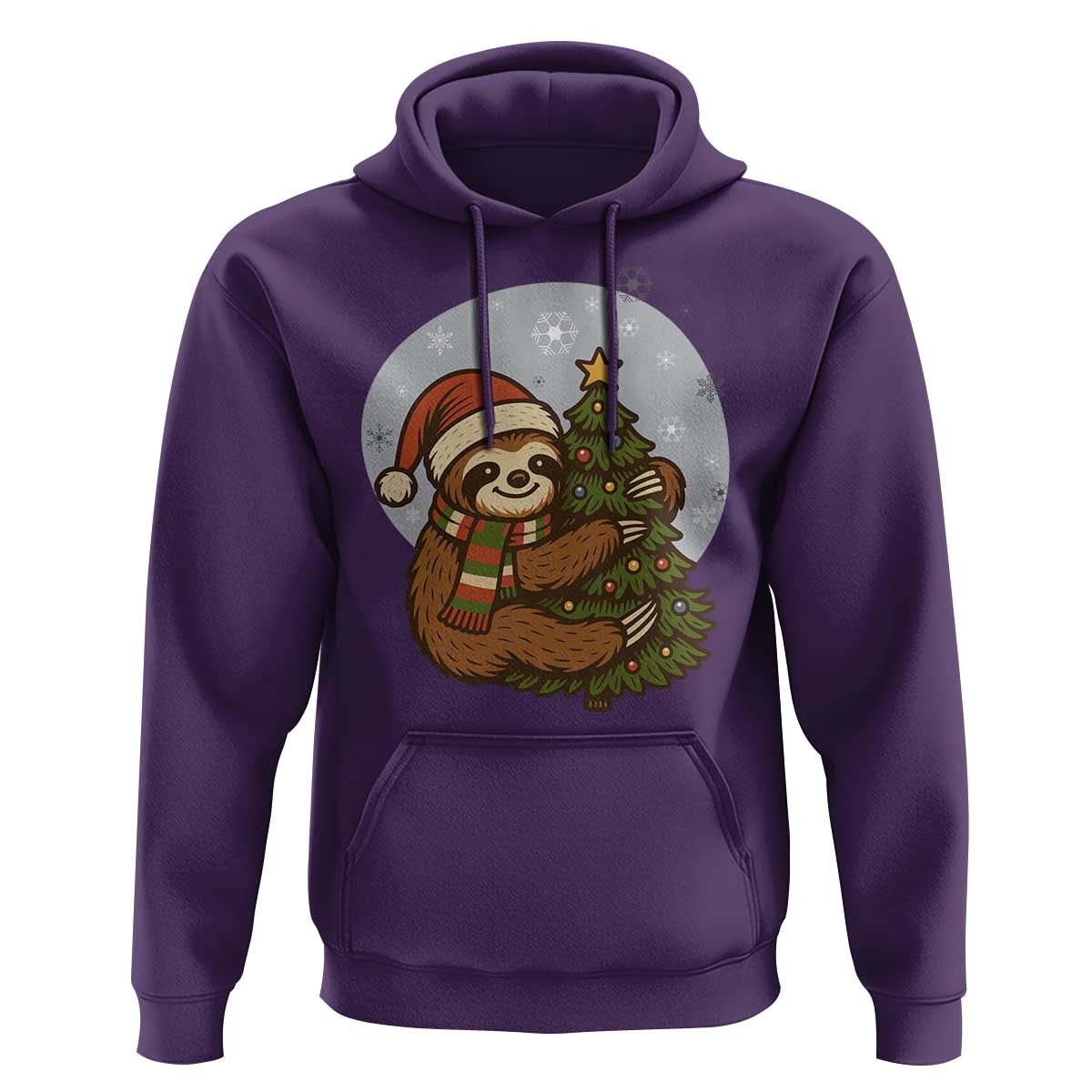 Funny Xmas Hoodie Slothin Around The Christmas Tree - Wonder Print Shop