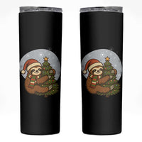 Funny Xmas Skinny Tumbler Slothin Around The Christmas Tree