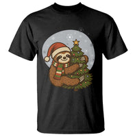 Funny Xmas T Shirt Slothin Around The Christmas Tree - Wonder Print Shop