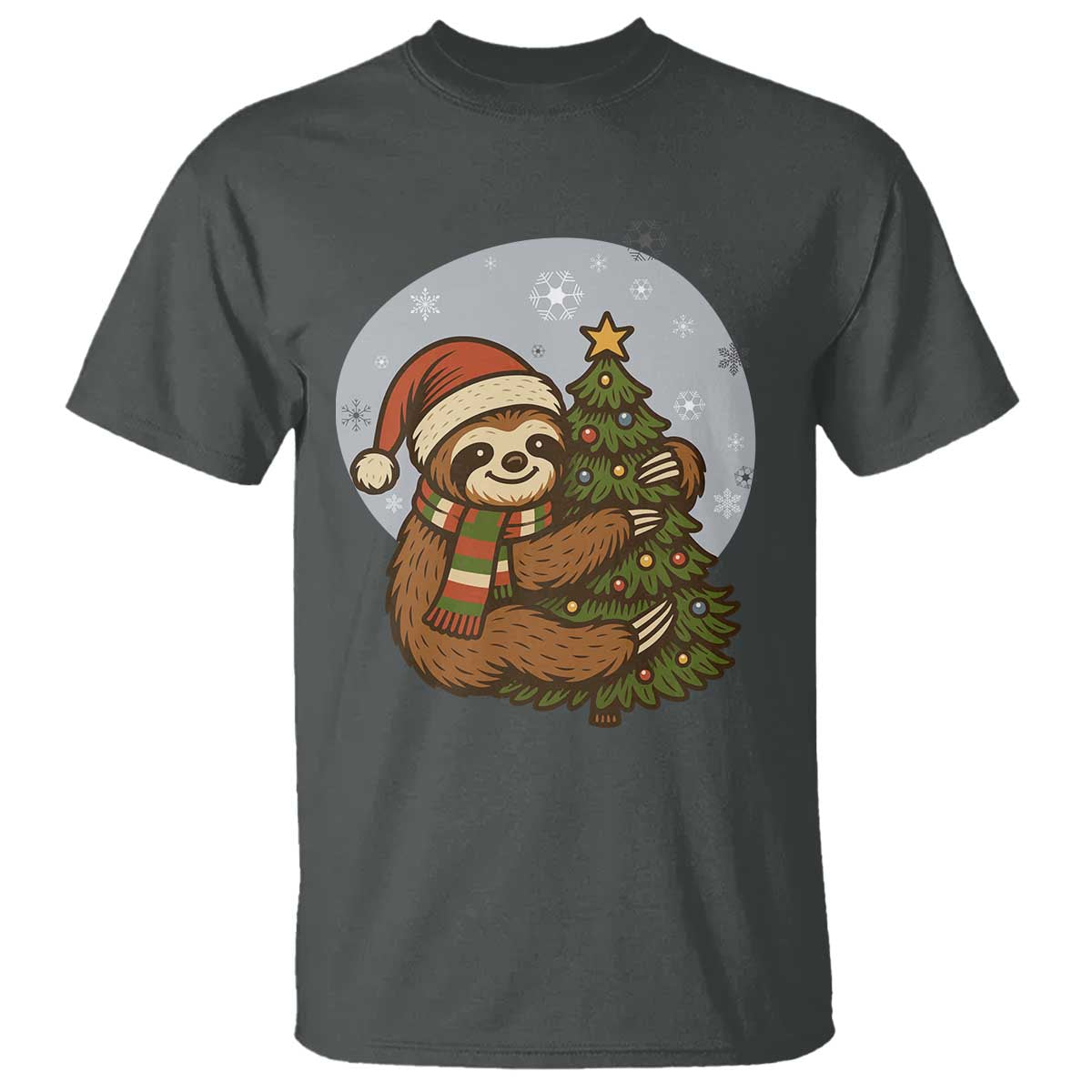 Funny Xmas T Shirt Slothin Around The Christmas Tree - Wonder Print Shop