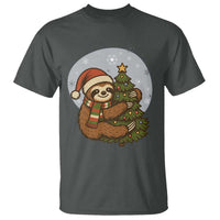 Funny Xmas T Shirt Slothin Around The Christmas Tree - Wonder Print Shop