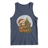 Funny Xmas Tank Top Slothin Around The Christmas Tree - Wonder Print Shop