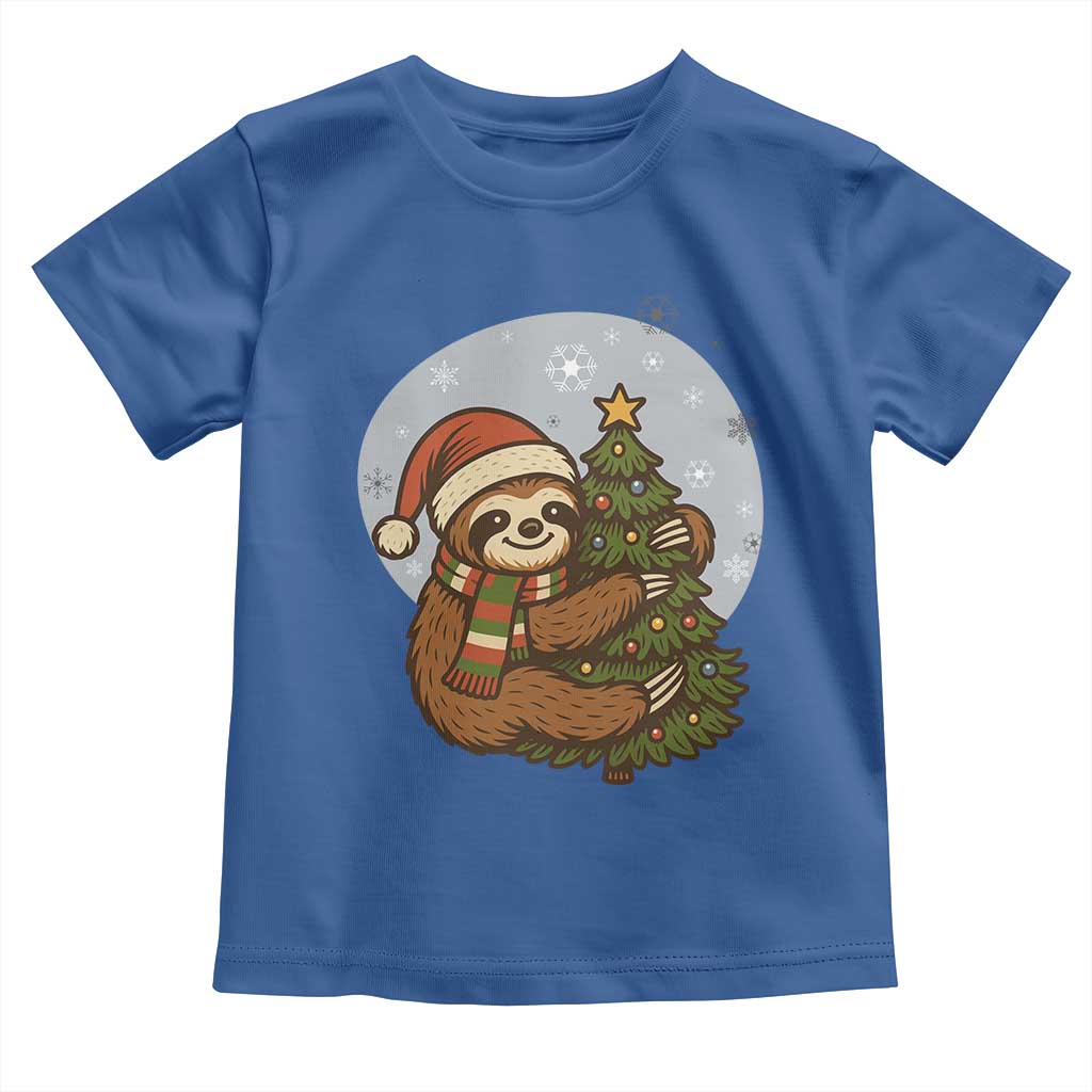 Funny Xmas Toddler T Shirt Slothin Around The Christmas Tree - Wonder Print Shop