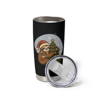 Funny Xmas Tumbler Cup Slothin Around The Christmas Tree