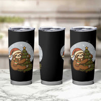 Funny Xmas Tumbler Cup Slothin Around The Christmas Tree