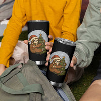 Funny Xmas Tumbler Cup Slothin Around The Christmas Tree