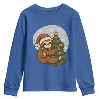 Funny Xmas Youth Sweatshirt Slothin Around The Christmas Tree - Wonder Print Shop