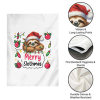Funny Christmas Sloth Garden Flag Merry Slothmas - Wonder Print Shop