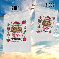 Funny Christmas Sloth Garden Flag Merry Slothmas - Wonder Print Shop